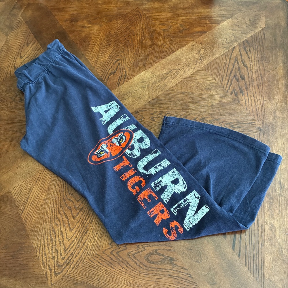 Vtg Auburn Tigers‎ Sweatpants Womens Medium U-Trau Navy Blue NCAA Lounge Pants